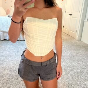 Amazon Women's Cream Crop Top